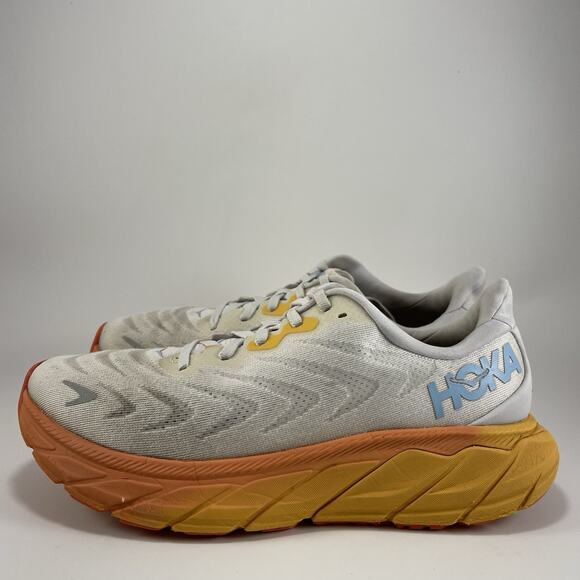 Hoka One One Arahi 6 Running Shoes Womens Size 8.5 B White Blanc Orange Athletic - Picture 3 of 11